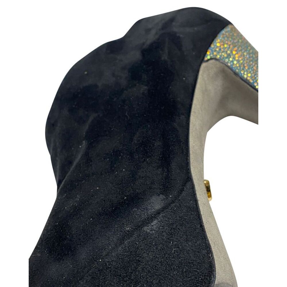 Sergio Rossi Embellished Ankle Bootie in Black Suede - Picture 7 of 10